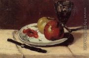 Still Life   Apples And A Glass - Paul Cezanne