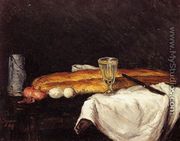 Still Life With Bread And Eggs - Paul Cezanne
