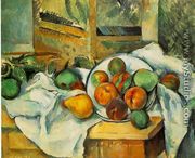 Table  Napkin And Fruit - Paul Cezanne