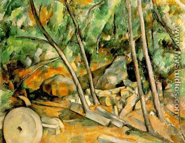 Woods With Millstone - Paul Cezanne