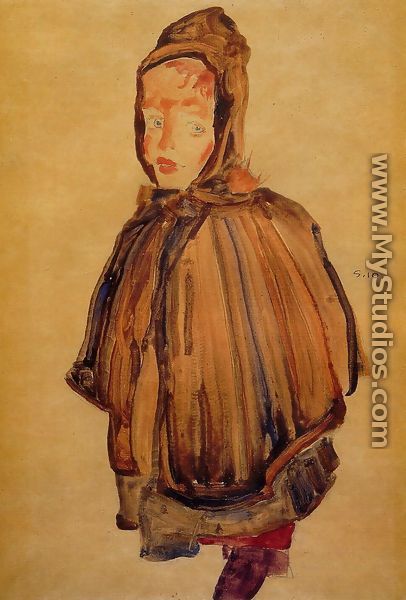 Girl With Hood - Egon Schiele
