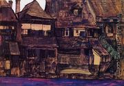 Houses On The Moldau  Krumau - Egon Schiele