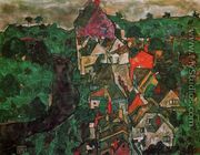 Krumau Landscape Aka Town And River - Egon Schiele