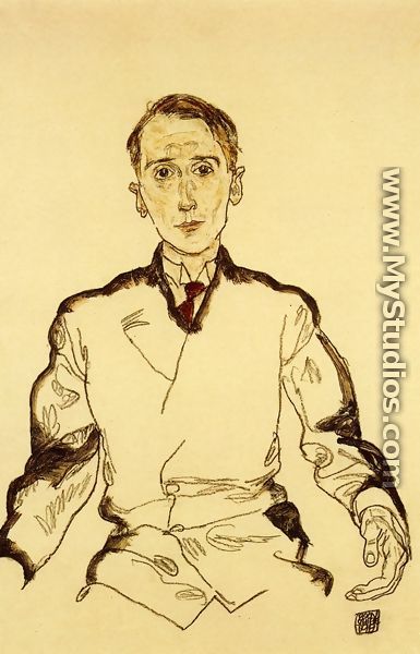 Portrait Of Heinrich Rieger - Egon Schiele