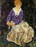 Portrait Of The Artists Wife  Seated - Egon Schiele