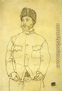 Russian Prisoner Of War With Fur Hat - Egon Schiele
