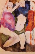 Three Girls - Egon Schiele