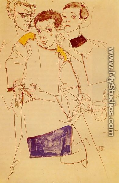 Triple Self Portrait - Egon Schiele