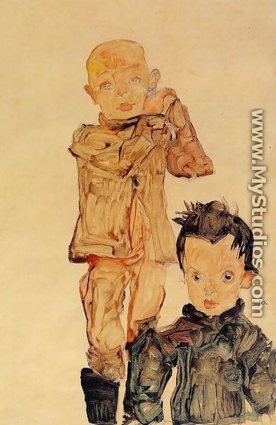 Two Boys - Egon Schiele