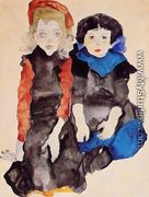 Two Little Girls - Egon Schiele