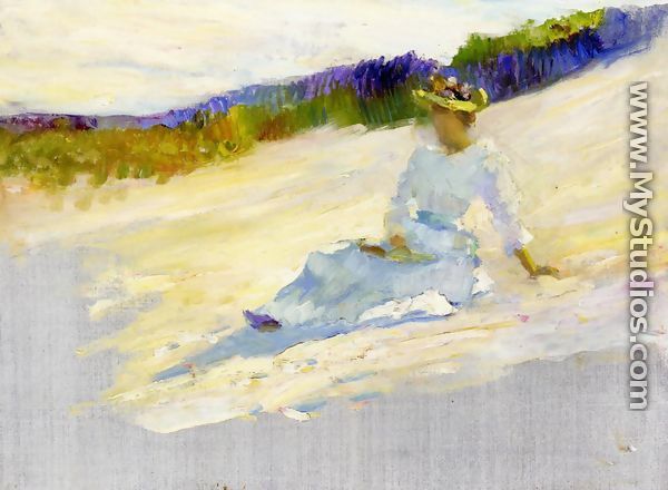 Sunlight  Girl On Beach  Avalon - Robert Henri