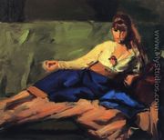 The Lounge Aka Figure On A Couch - Robert Henri