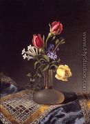 Flowers In A Frosted Vase - Martin Johnson Heade