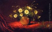 Yellow Daisies In A Bowl - Martin Johnson Heade