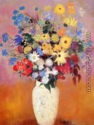 Large Bouquet In A Japanese Vase - Odilon Redon