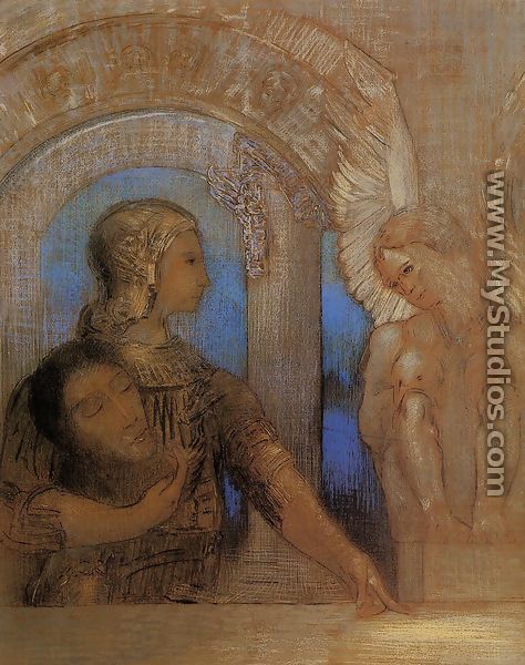 Mystical Knight (Edipus and the Sphinx) 1894 - Odilon Redon