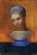 Small Bust Of A Young Girl - Odilon Redon