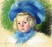 Head Of Simone In A Large Plumes Hat  Looking Left - Mary Cassatt