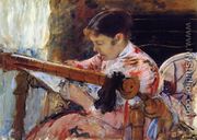 Lydia Seated At An Embroidery Frame - Mary Cassatt