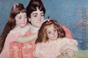 Portrait Of Madame A  F  Aude And Her Two Daughters - Mary Cassatt