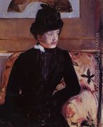 Portrait Of Madame J Aka Young Woman In Black - Mary Cassatt