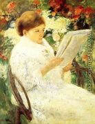 Woman Reading In A Garden - Mary Cassatt