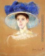 Womans Head With Large Hat - Mary Cassatt