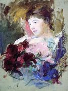 Young Girl Holding A Loose Bouquet - Mary Cassatt