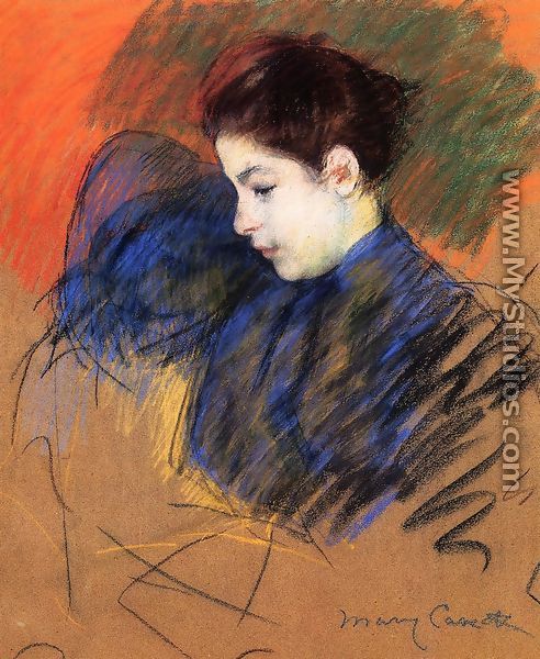 Young Woman Reflecting - Mary Cassatt