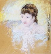 Young Girl With Brown Hair  Looking To Left - Mary Cassatt