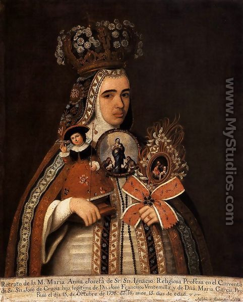 Portrait of María Anna Josefa Taking Vow 1793 - José de Alcibar