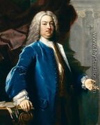 Portrait of a Gentlemen in Blue Jacket - Jacopo (Giacomo) Amigoni