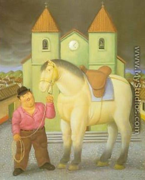Man and Horse 1997 - Fernando Botero