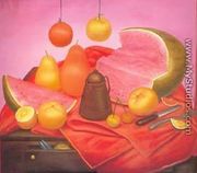 Still Life with watermelon 1976 - Fernando Botero