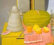 Still life With Watermelon 1992 - Fernando Botero