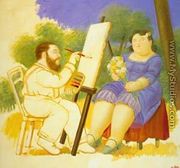 The Painter And His Model 1992 - Fernando Botero