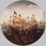 Sea Battle between Dutch and Spanish Boats 1604 - Aert Anthonisz