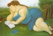 Woman with a Book 1987 - Fernando Botero