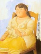 Woman with dog 1996 - Fernando Botero