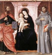 Madonna Enthroned with the Infant Christ and Saints 1487 - Romano Antoniazzo