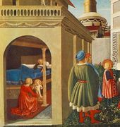 Story of St Nicholas, Birth of St Nicholas (detail) 1437 - Angelico Fra
