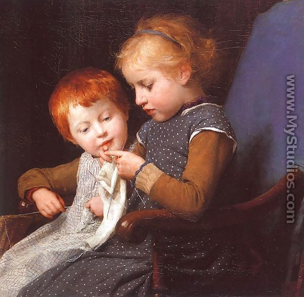 The Little Knitters, 1892 - Albert Anker