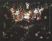 Garland of Flowers with Landscape, 1652 - Juan De Arellano