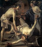 Prometheus Being Chained by Vulcan 1623 - Dirck Van Baburen
