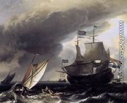 Dutch Vessels on the Sea at Amsterdam c. 1708 - Ludolf Backhuysen