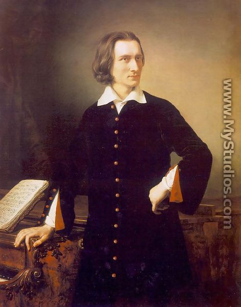 Portrait of Franz Liszt 1847 - Miklos Barabas