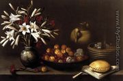 Still-Life with Flowers and Fruit 1643 - Francisco Barrera