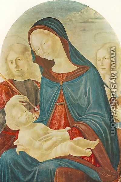 Madonna with Child, St Sebastian and St Catherine of Alexandria 1485 - Neroccio (Bartolommeo)  De