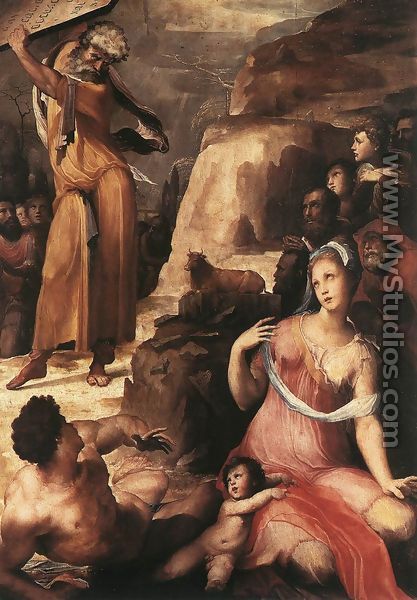 Moses and the Golden Calf 1536-37 - Domenico Beccafumi