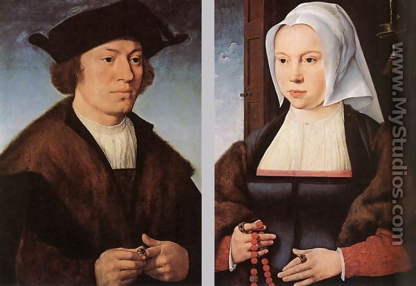 Portrait of a Man and Woman 1520 and 1527 - Joos Van Cleve (Beke)